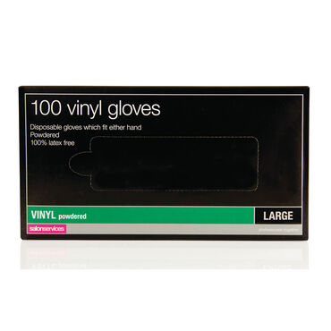 Salon Services Disposable Vinyl Gloves Pack of 100 - Large