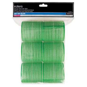 Salon Services Rollers Green 61mm Pack of 6
