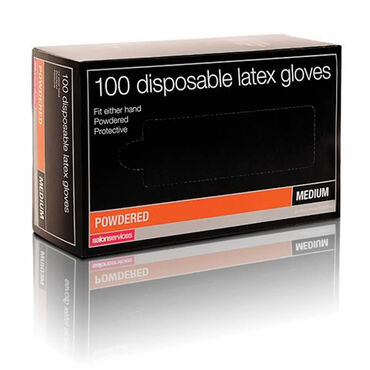 Salon Services Disposable Latex Gloves Pack of 100 - Large