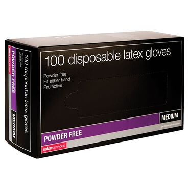 Salon Services Powder Free Latex Gloves Medium