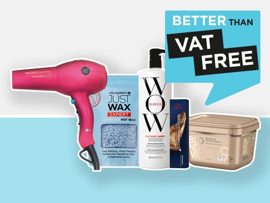 Save when you need to with our Better Than VAT Free hair and beauty offers.