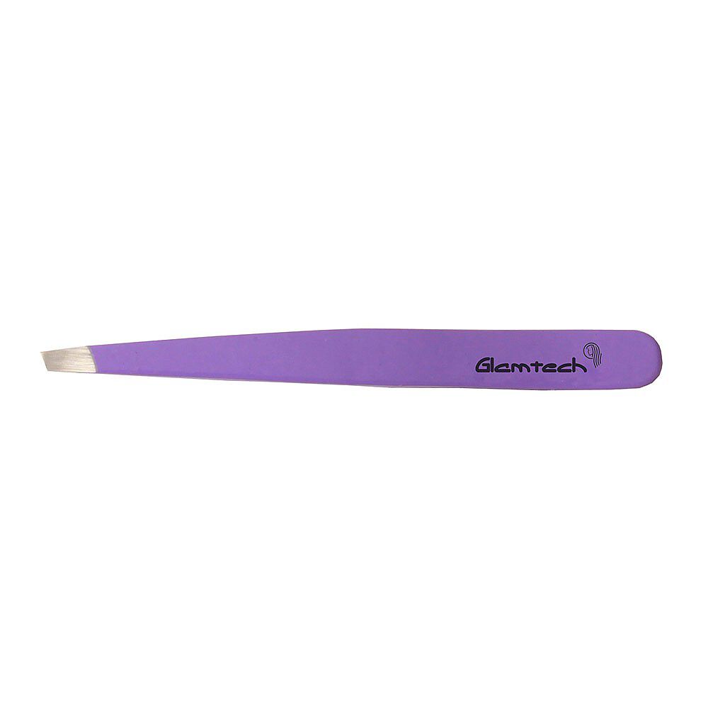 GlamTech Purple Slanted Tip Tweezer Tweezers & Eyelash Curlers