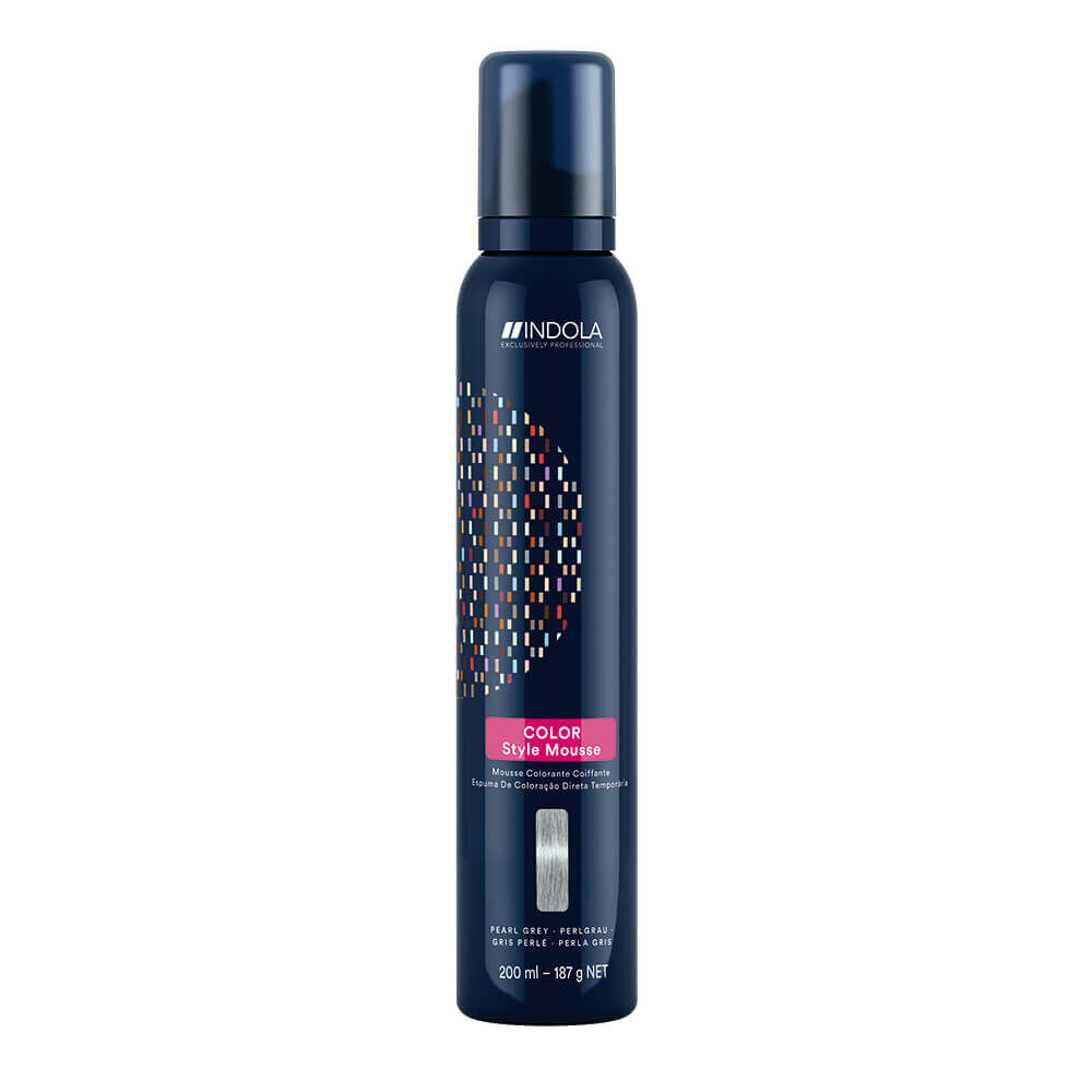 Indola Color Style Mousse Temporary Hair Colour - Pearl Grey 200ml
