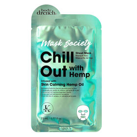 Body Drench Mask Society Chill Out Face Sheet Mask with Hemp Oil