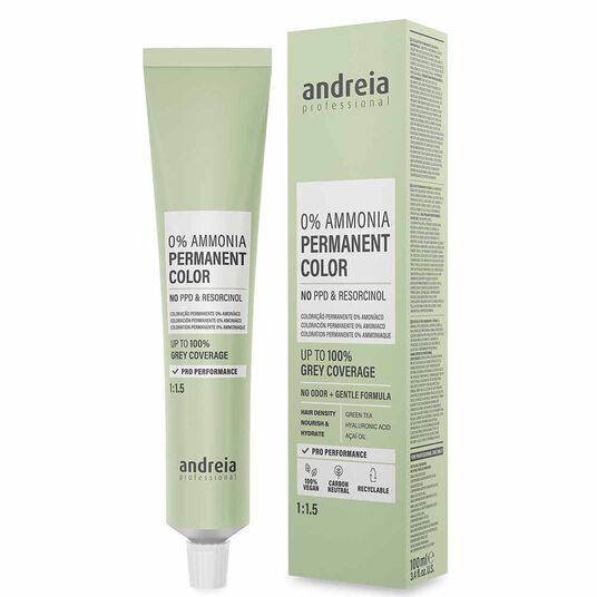 Andreia Professional 0% Ammonia Permanent Color 1:1.5, 6.0 Dark Blonde Natural 100ml