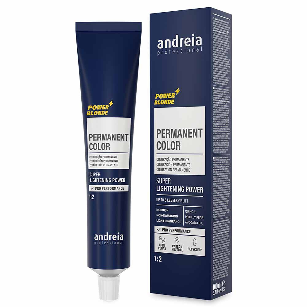 Andreia Professional Permanent Color Power Blonde 1:2 11.023 Super Lightener Natural Cool Beige 100ml