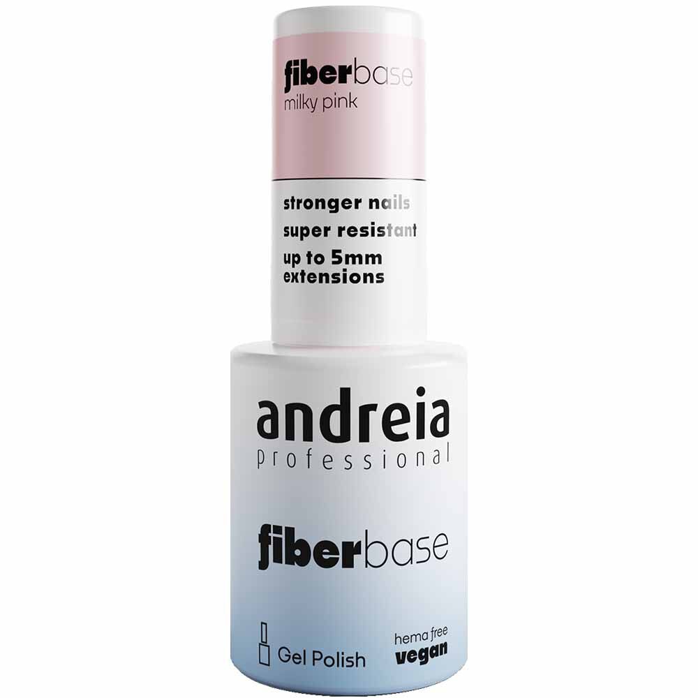 Andreia Professional Fiber Base Milky White - Base Coat With Fibers, 10.5ml