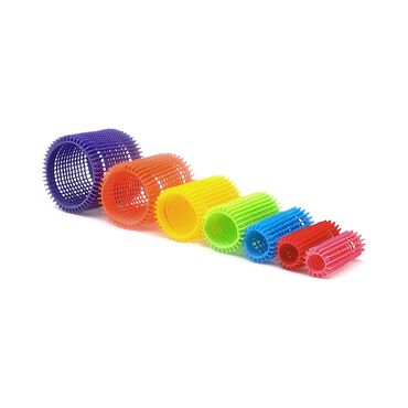Lion Haircare Plastic Pincut Rollers Blue pack of 7