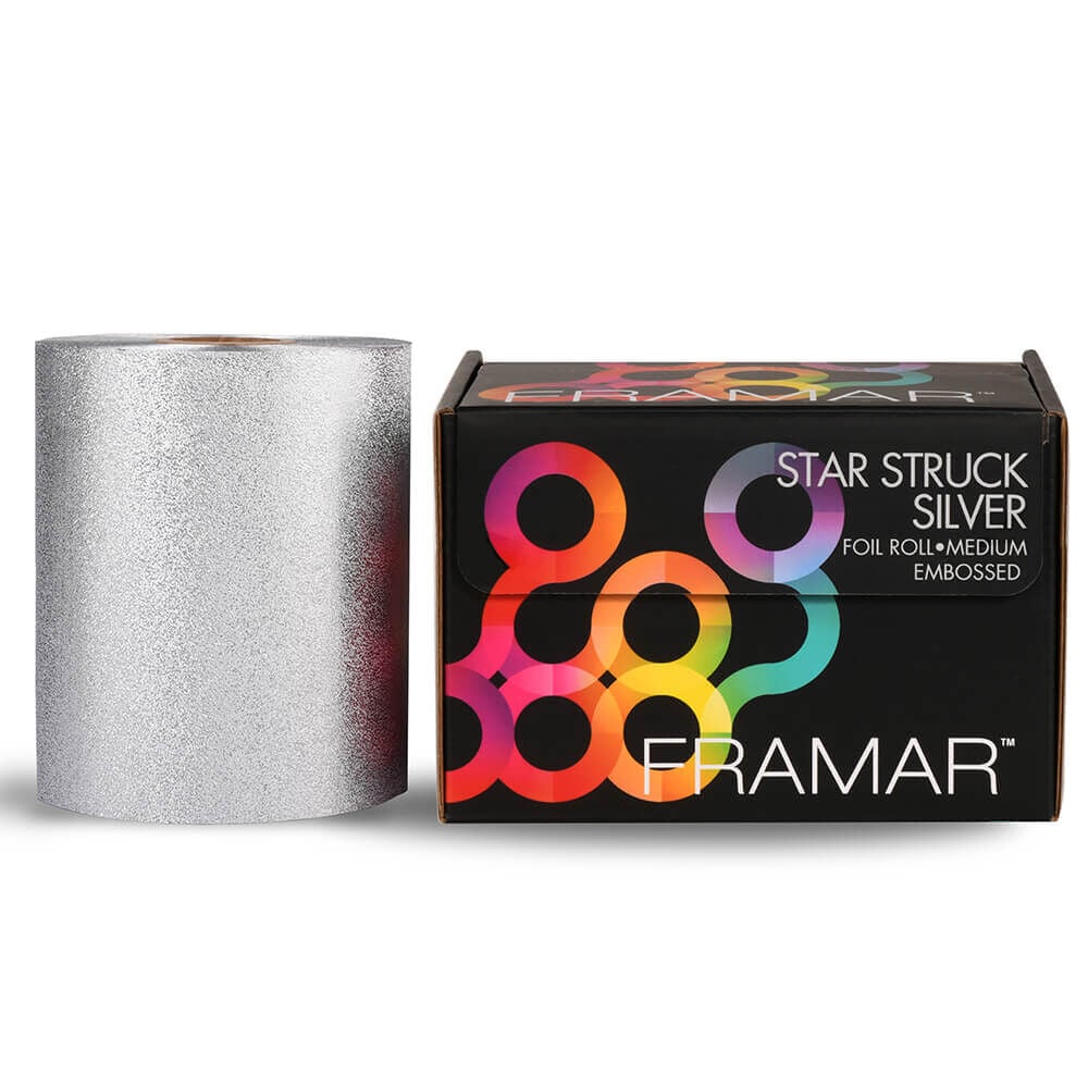 Framar Star Struck Silver Medium Embossed Hair Foil Roll 320ft