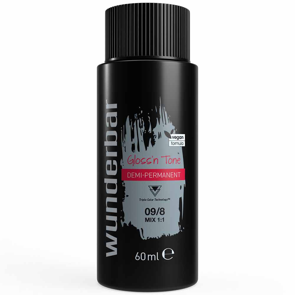 Wunderbar Gloss'n Tone Demi-Permanent Colour Liquid 09/8 Very Light Blond Pearl 60ml