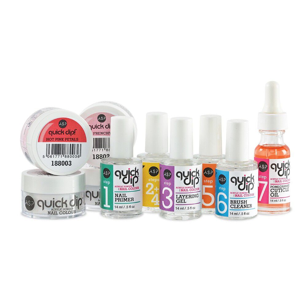 Asp Quick Dip Acrylic Powder Nail Colour Starter Kit Salon Services