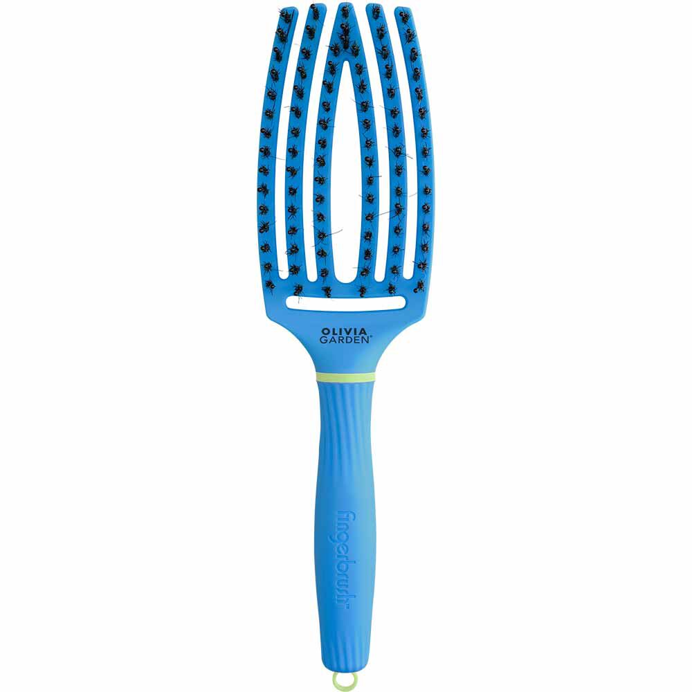 Olivia Garden Inner Child FingerBrush Care Iconic Boar & Nylon - Blue