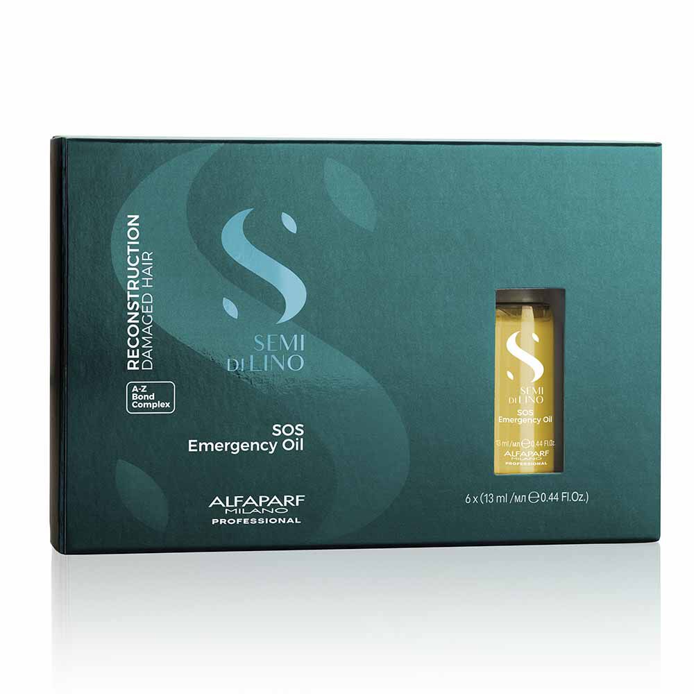 Alfaparf Milano Semi Di Lino Reconstruction SOS Emergency Oil (6x13ml)
