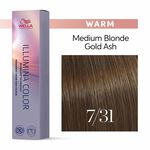 Wella Professionals Illumina Colour Tube Permanent Hair Colour - 7/31 Medium Gold Ash Blonde 60ml