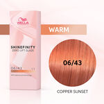 Wella Professionals Shinefinity Zero Lift Glaze - 06/43 Warm Copper Sunset 60ml