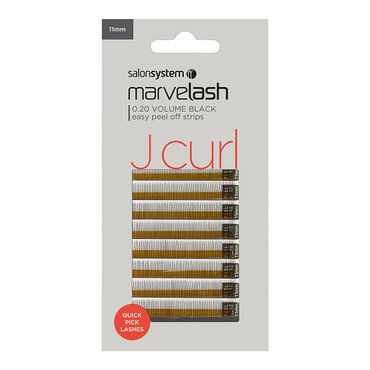 Marvelash J Curl Volume Strip Lashes 020 Black 11mm