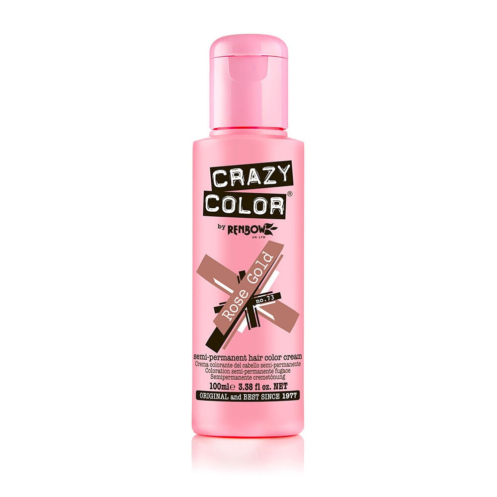 Crazy Color Semi Permanent Hair Colour Cream - Rose Gold 100ml
