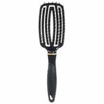 Proxelli Lana 1" Titanium Hair Straightener Set with Vented Brush & Pouch &ndash; Black & Gold