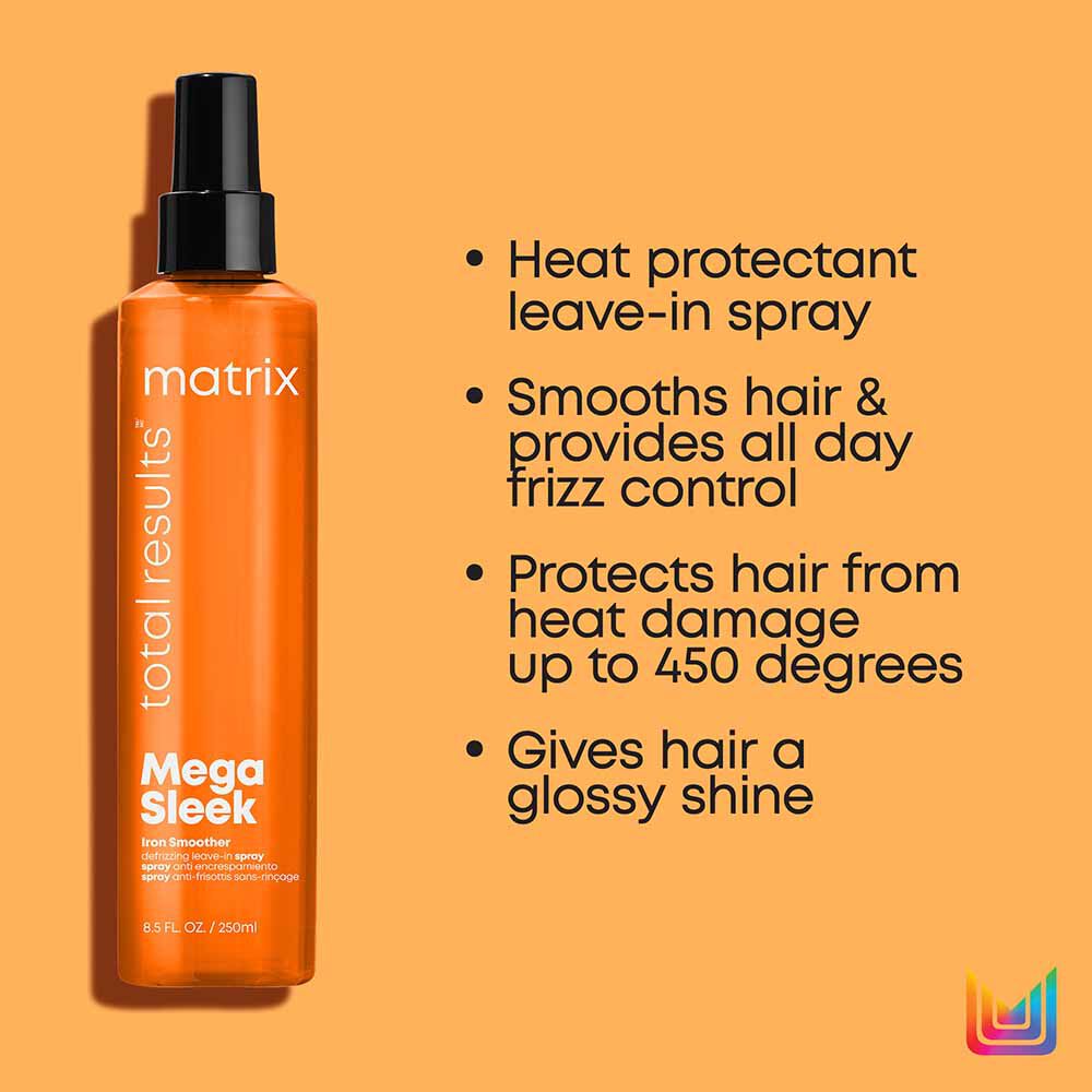 Matrix Total Results Mega Sleek Iron Smoother Spray 250ml | Blow Dry ...