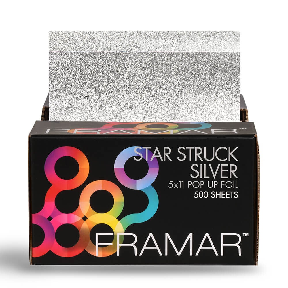Framar Star Struck Pop-Up Silver Hair Foil Sheets, 5x11, Pack of 500