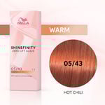 Wella Professionals Shinefinity Zero Lift Glaze - 05/43 Warm Hot Chili 60ml