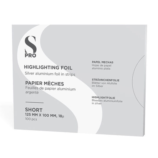 S-PRO Premium Highlighting Foil Strips, 18 microns, Short, 125mm x 100mm, Pack of 100