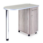 REM Stadium Nail Table, Rustic Oak