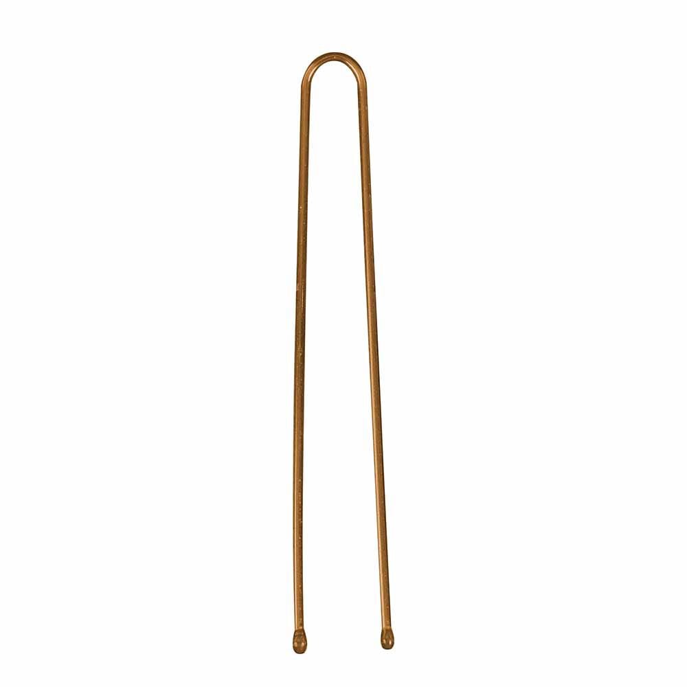 Sibel Metal Straight Bobby Pins 60mm, Brown, Pack of 50