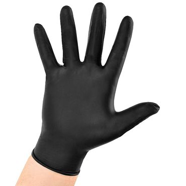 Salon Services Black Nitrile Gloves Pack of 100 - Small