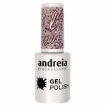 Andreia Professional Gel Polish Ba4 -Ballet Collection Gold and Pink Glitter, 10.5ml