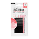 Salon System  Marvelash Russian C+D Curl Lashes, 0.07 Double Layer, Assorted Length Black Each