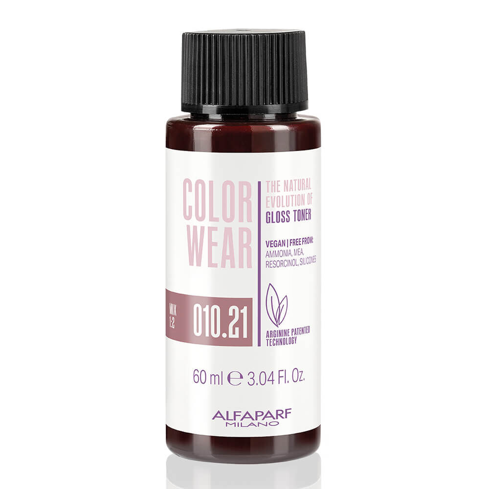 Alfaparf Milano Color Wear Gloss Demi-Permanent Liquid Toner - 010.21 Soft Lightest Violet Ash Blonde 60ml