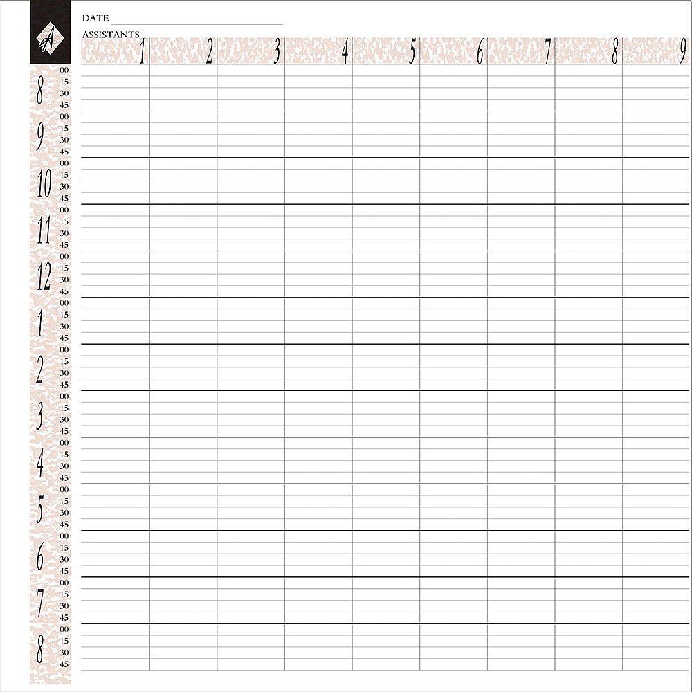 Agenda Salon Concepts Stationery Loose Leaf Refill Assistant Size 6