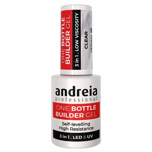 Andreia Professional One Bottle Builder Gel 3 In 1 - Low Viscosity Builder Gel Clear, 14ml