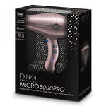 Diva Pro Styling Micro 5000 Pro Mini Hair Dryer, Millennial Pink