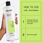 Nioxin System 2 Scalp + Hair Thickening Shampoo for Natural Hair with Progressed Thinning 1L