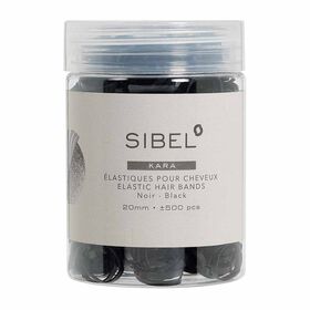Sibel Micro-Braid Hair Ties 20mm Black, Pack of 500