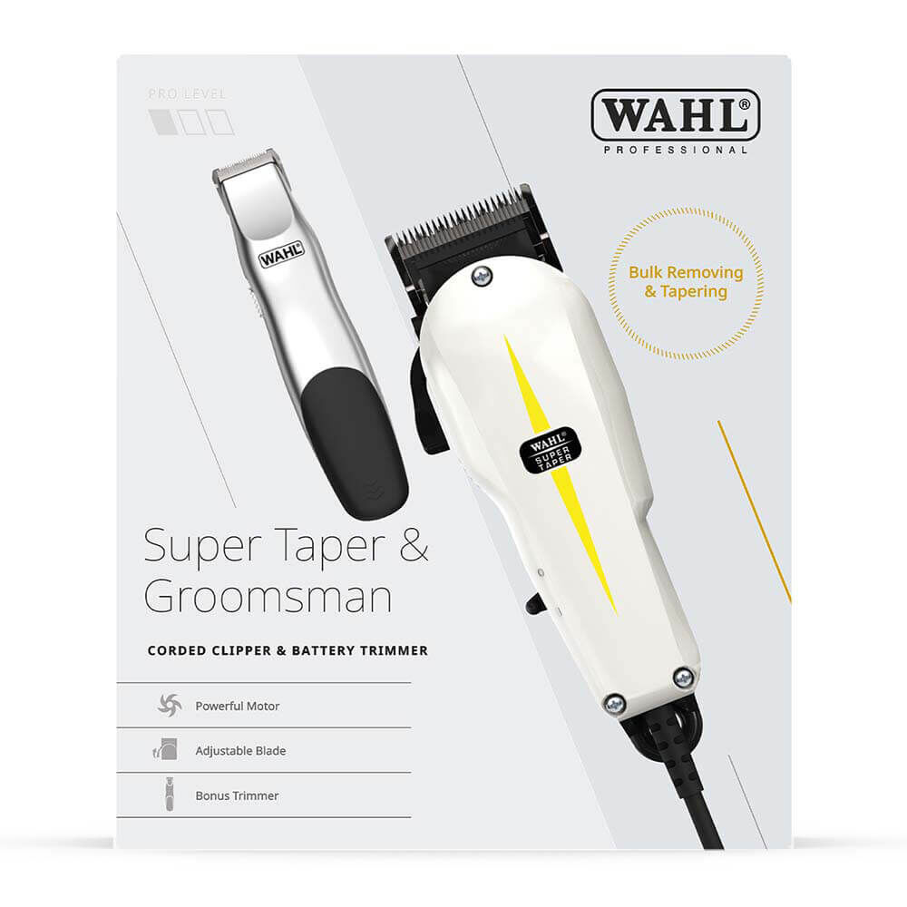 WAHL Super Taper Clipper & Groomsman Trimmer Combo Pack | Clippers