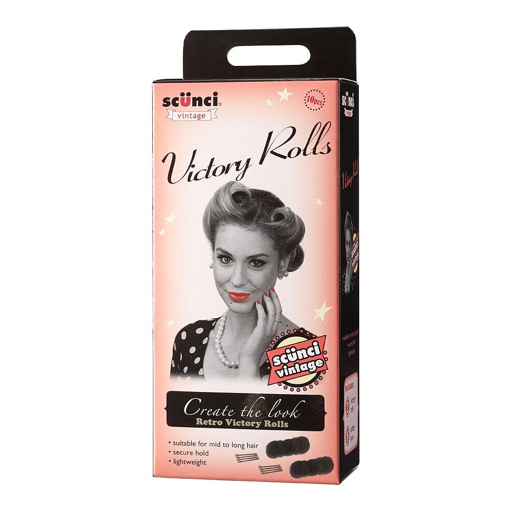 Scunci Vintage Victory Rolls Hair Bands Ties Bun Rolls Salon Services