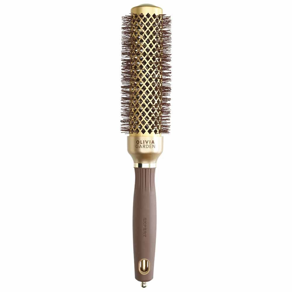 Olivia Garden Expert Blowout Round Hair Brush Speed Gold & Brown 35mm