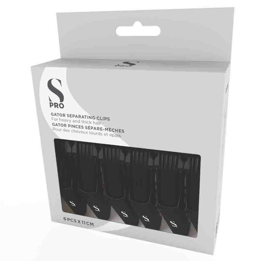 S-PRO Gator Separating Hair Clips, Pack of 6