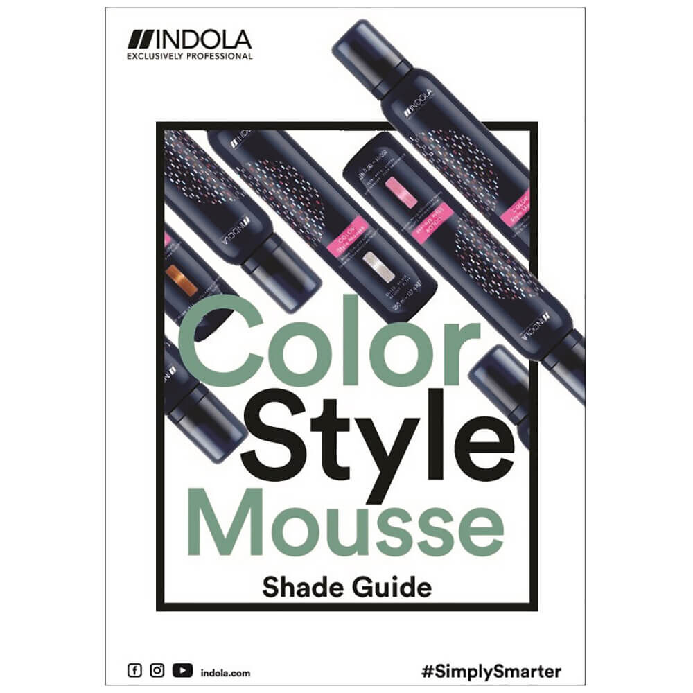 Indola Color Style Mousse Colour Chart