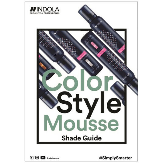 Indola Color Style Mousse Colour Chart