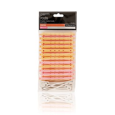 Salon Services Vented Perm Rods Yellow/Pink 8mm 12 rods