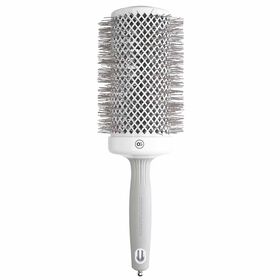 Olivia Garden Expert Blowout Round Hair Brush Speed White & Grey 65mm