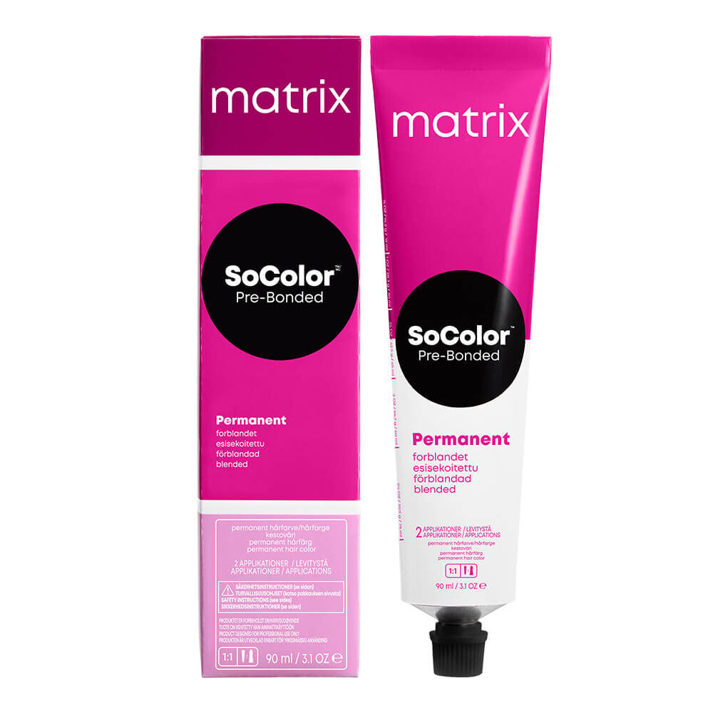 Matrix SoColor Pre-Bonded Permanent Hair Colour, Blended Natural, Cool Palette - 5A 90ml