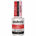 Andreia Professional One Bottle Builder Gel 3 In 1 - Low Viscosity Builder Gel Soft Pink, 14ml