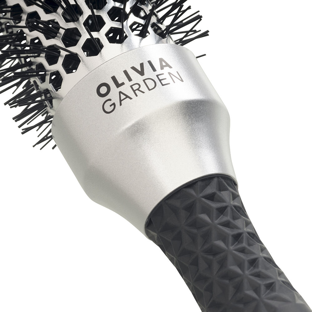 Olivia Garden Essential Blowout Classic Silver 35mm | Heated Brushes |  Salon Services