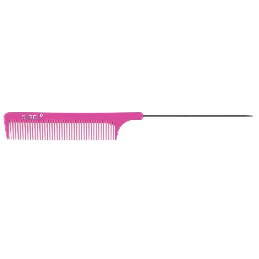 Sibel Pin Tail Comb Delrin 104 Pink 21.8cm
