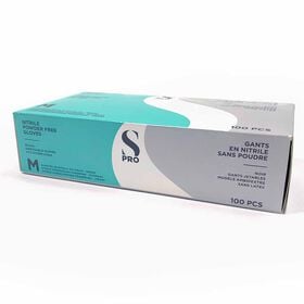 S-PRO Disposable Nitrile Medium Gloves, Pack of 100